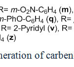 Scheme 10. Insitu generation of carbene based on malononitrile 