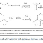 Scheme 2. Reaction of active carbons with cyanogen bromide in the presence of TEA.
