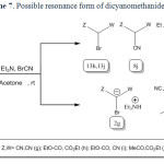 Scheme 7. Possible resonance form of dicyanomethanide (2g).