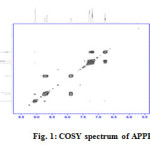 Fig. 1: COSY spectrum of APPH 