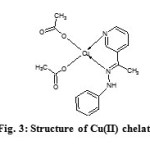  Fig. 3: Structure of Cu(II) chelate