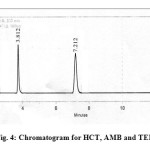 Fig. 4: Chromatogram for HCT, AMB and TEL