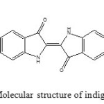 Fig 1. Molecular structure of indigo carmine 
