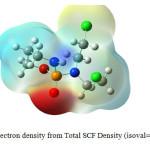 Fig .3. Electron density from Total SCF Density (isoval=0. 0004)