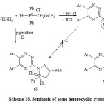 Scheme 16. Synthesis of some heterocyclic system