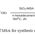 Figure 11 Use of MSA for synthesis of Coumarin