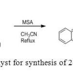 Figure 13 MSA as a catalyst for synthesis of 2-amino-4H-chromenes