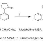 Figure 6 Use of MSA in Knoevenagel condensation