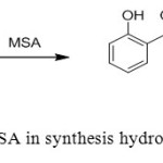 Figure 8 Use of MSA in synthesis hydroxyacetophenone