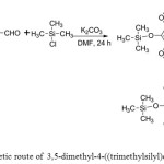 Scheme 1. Synthetic route of  3,5-dimethyl-4-((trimethylsilyl)oxy)benzyl alcohol.