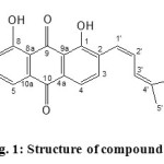 Fig. 1: Structure of compound 1  