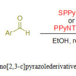 Scheme 3.Synthesis of 4H-pyrano[2,3-c]pyrazolederivatives using SPPyNs and PPyNTsAA