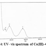 Fig. 4: UV- vis spectrum of Co(III)–Complex