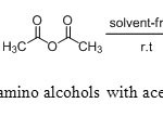 Scheme 03 N-acylation of amino alcohols with acetic anhydride in solvents free.