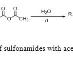 Scheme 05 N-acylation of sulfonamides with acetic anhydride in water.
