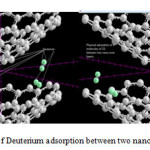 Fig3: The situation of Deuterium adsorption between two nano cones