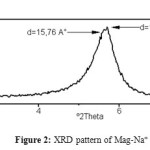 Figure 2: XRD pattern of Mag-Na+