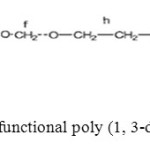 Scheme 1: Structure of bifunctional poly (1, 3-dioxolane) macromonomer