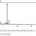 Figure 13  : Spectrum Zone 1 of the surface of the used Molecular Sieve by  Several  Energy Dispersive X-ray spectroscopy ( EDAX) 