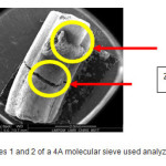 Figure  9 of Zones 1 and 2 of a 4A molecular sieve used analyzed by TEM