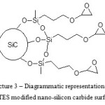 Picture 3 – Diagrammatic representation of GPTES modified nano-silicon carbide surface.