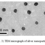 Fig. 3) TEM micrograph of silver nanoparticles