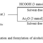 Scheme 1. Acetylation and formylation of alcohols and phenols