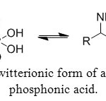 Figure 3b: Zwitterionic form of aminomethyl-phosphonic acid.