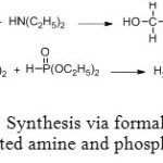 Figure 4: Synthesis via formaldehyde, disubstituted amine and phosphite ester.