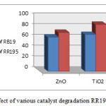 Fig4:The effect of various catalyst degradation RR195 and RB19