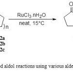 Scheme 1. RuIII-catalyzed aldol reactions using various aldehydes and cycloalkanones