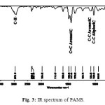 Fig. 3: IR spectrum of PAMS.