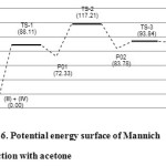 Fig. 6. Potential energy surface of Mannich  reaction with acetone