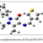 Fig. 2. The optimized structure of TAA in B3LYP/6-31G(d,p).
