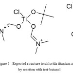 Figure 5 - Expected structure terahlorida titanium adduct by reaction with tert-butanol