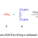 Fig. 1. Synthesis of stable phosphorous ylide 5 involving a carbamate derivative