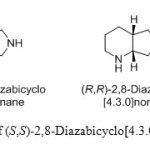 Fig. 1. Chemical structures of (S,S)-2,8-Diazabicyclo[4.3.0] nonane and its (R,R)-isomer