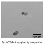 Fig. 3) TEM micrograph of Ag nanoparticles