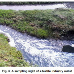 Fig. 3: A sampling sight of a textile industry outlet 