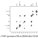 Fig. 2: COSY spectrum of HL in DMSO-d6at 300 MHz