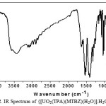 Fig. 2. IR Spectrum of {[UO2(TPA)(MTBZ)(H2O)].H2O}n