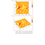 Figure 3: Two- (a) and three-dimensional (b) AFM images of CuS thin films deposited at pH 2