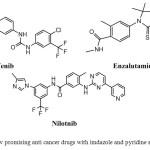 Fig.1: Few promising anti cancer drugs with imdazole and pyridine scaffolds.