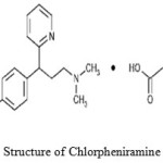 Figure 2: Structure of Chlorpheniramine maleate