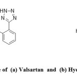 Fig. 1: Structure of  (a) Valsartan  and  (b) Hydrochlorothiazide