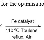Scheme 1: Reaction scheme for the optimisation of the reaction conditions.