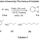 Scheme – 2: General Reaction Scheme For The Various N-Substituted Aminobenzothiazoles.