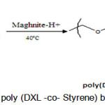  Figure 1. Synthesis of poly (DXL -co- Styrene) by Maghnite-H+ catalyst