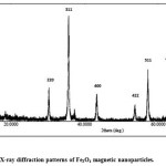 Fig 3.5. X-ray diffraction patterns of Fe3O4 magnetic nanoparticles.
