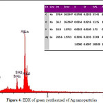 Figure 4: EDX of green synthesized of Ag nanoparticles